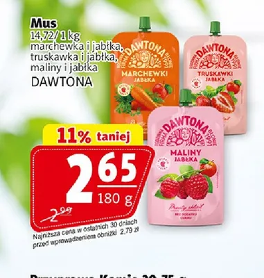 Mus maliny i jabłka Dawtona promocja w Prim Market