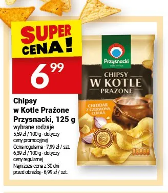 Chipsy w Kotle Prażone Cheddar z czerwoną cebulą Przysnacki promocja