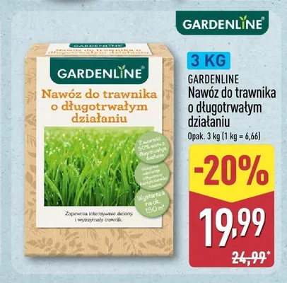 Nawóz do trawnika o długotrwałym działaniu Gardenline promocja w Aldi