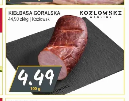 Kiełbasa góralska Kozłowski promocja w Słoneczko