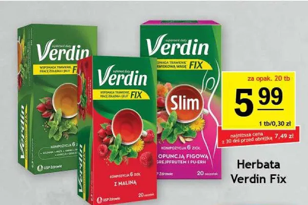 Herbata Verdin Fix z Maliną promocja w Gram Market