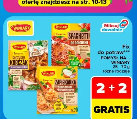 Fix do potraw Pomysł na... Spaghetti po bolońsku Winiary promocja w Carrefour