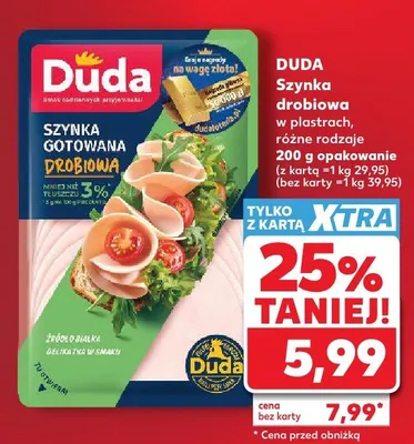 Szynka gotowana drobiowa promocja w Kaufland