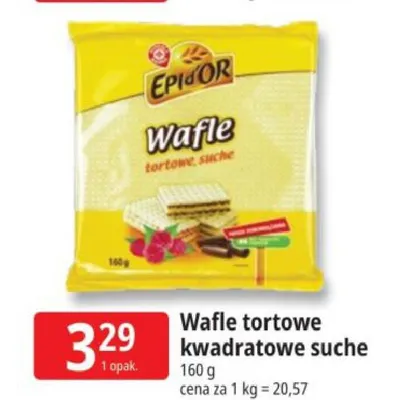 Wafle tortowe kwadratowe suche Epi d'Or promocja w Leclerc