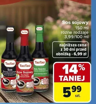 Sos sojowy TaoTao promocja w Carrefour
