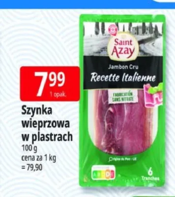Szynka wieprzowa w plastrach Saint Azay promocja w Leclerc