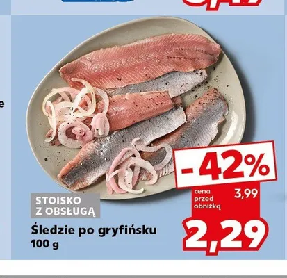 Śledzie po gryfińsku Stoisko z obsługą promocja w Kaufland