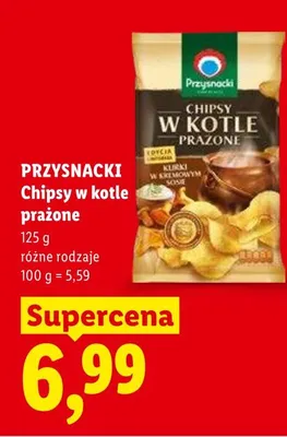 Chipsy w kotle prażone różne rodzaje promocja w Lidl
