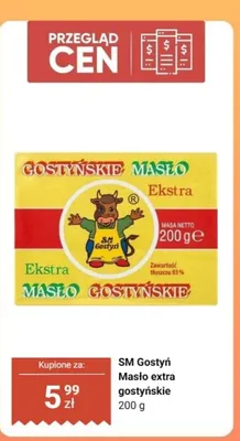 Masło ekstra gostyńskie SM Gostyń promocja w Dino
