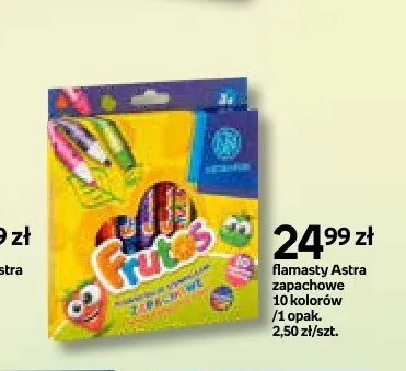 Flamastry zapachowe Astra Frutas 10 kolorów promocja w Empik