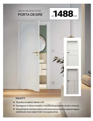 Drzwi wewnętrzne Porta Desire promocja w Komfort