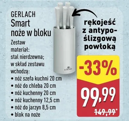 Smart noże w bloku zestaw promocja w Aldi