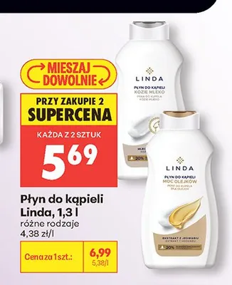Płyn do kąpieli Linda Moc Olejków promocja w Biedronka