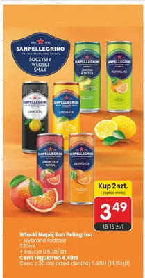 Włoski napój gazowany San Pellegrino Aranciata promocja w Market Point