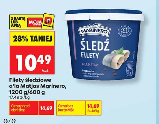 Filety śledziowe a'la Matjas Marinero promocja w Biedronka