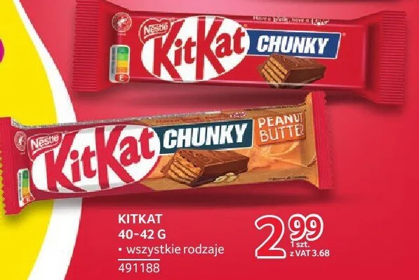 Baton KitKat 40-42 g promocja w Selgros