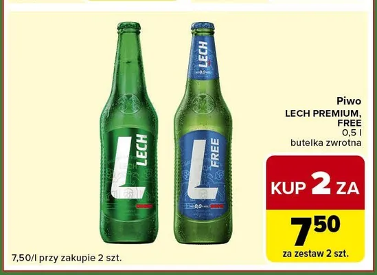 Piwo Lech Premium promocja w Carrefour Express