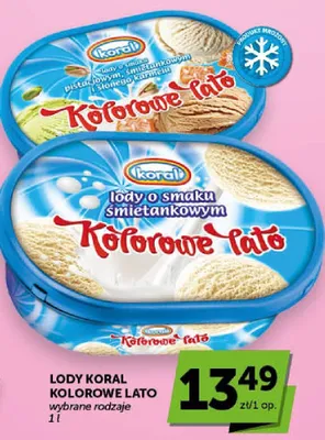 Lody koral kolorowe lato promocja w Groszek