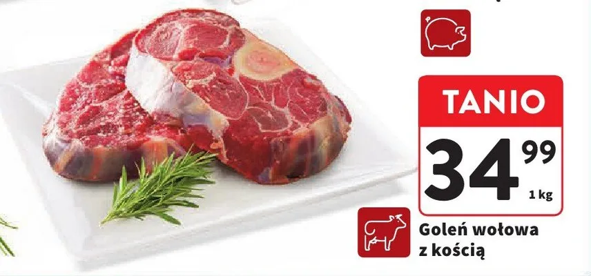 Goleń wołowa z kością promocja w Intermarche