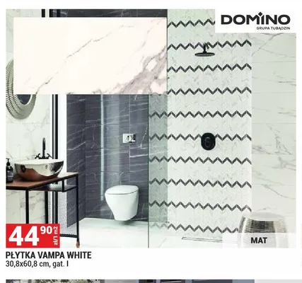 Płytka Vampa White 30,8x60,8cm gat. I mat promocja w Merkury Market