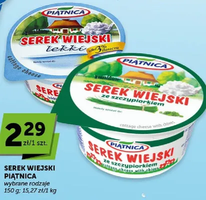 Serek wiejski Piątnica wybrane rodzaje promocja w Groszek