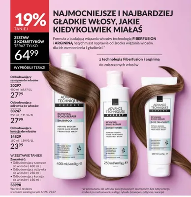 Odbudowująca kuracja do włosów Avon Advance Techniques promocja w AVON