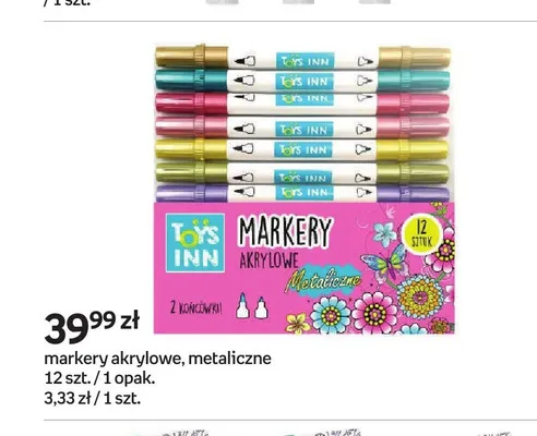 Markery akrylowe metaliczne Toys Inn 12-pak promocja w Empik