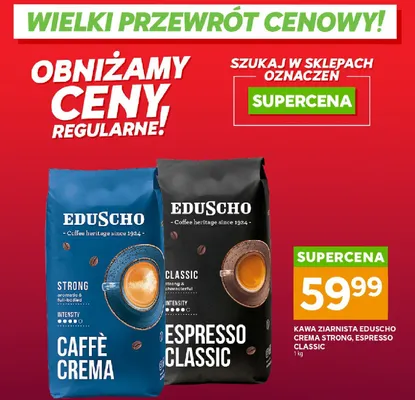 Kawa ziarnista Crema Strong, Espresso Classic promocja w Stokrotka