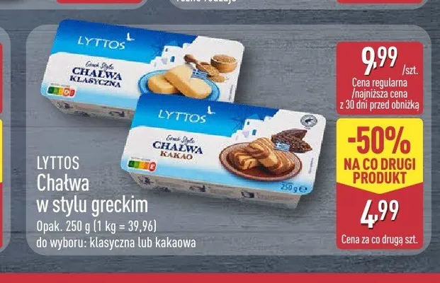 Chałwa w stylu greckim klasyczna Lyttos promocja w Aldi