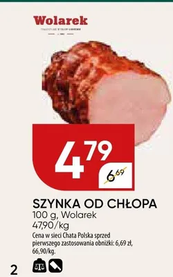 Szynka od chłopa Wolarek promocja w Chata Polska