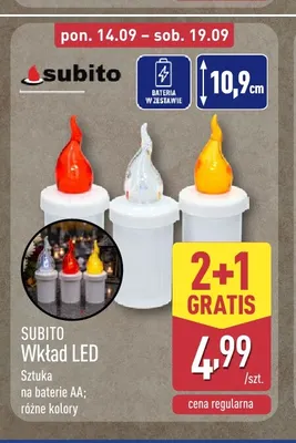 Wkład LED Subito promocja w Aldi