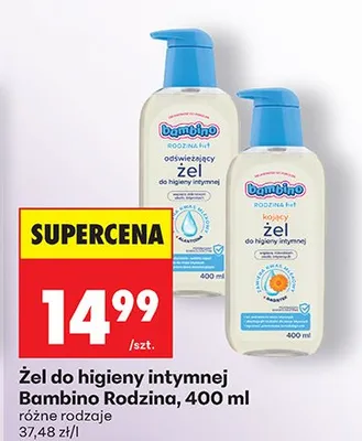 Żel do higieny intymnej Rodzina różne rodzaje promocja w Biedronka