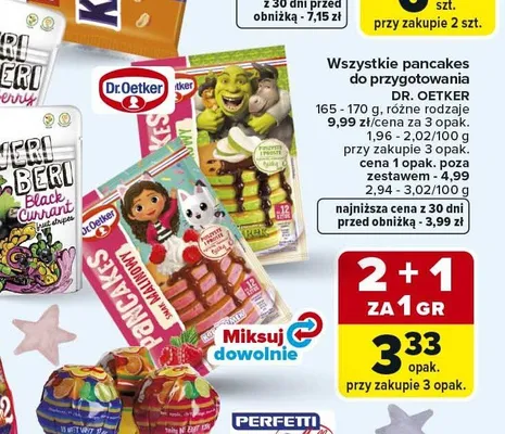 Pancakes do przygotowania Dr. Oetker promocja w Carrefour