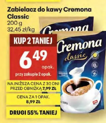 Zabielacz do kawy Cremona Classic promocja w Delikatesy Centrum