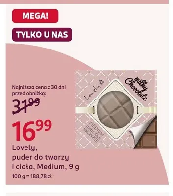 Puder do twarzy i ciała Lovely Medium promocja w Rossmann
