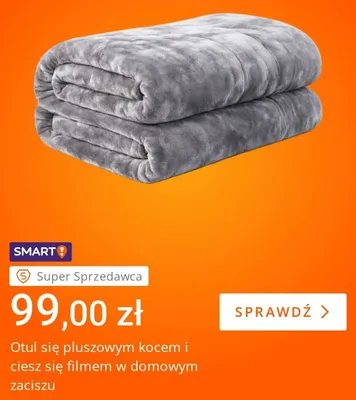 Koc pluszowy promocja w Allegro