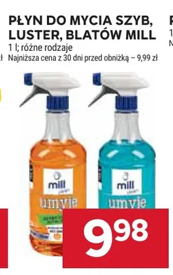 Płyn do mycia szyb, luster, blatów Mill promocja w Stokrotka