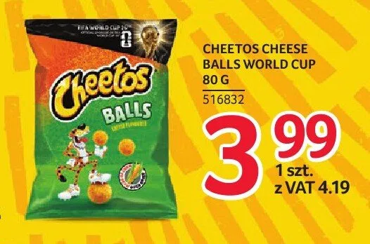 Chrupki Cheetos Cheese Balls World Cup promocja w Selgros