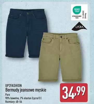 Bermudy jeansowe męskie UP2FASHION promocja w Aldi