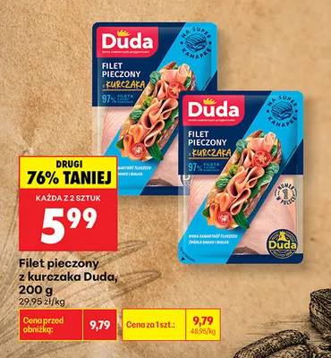 Filet pieczony z kurczaka Duda promocja w Biedronka