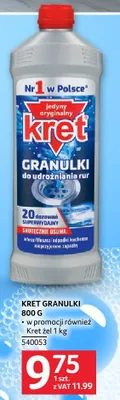 Kret granulki do udrażniania rur 800G promocja w Selgros