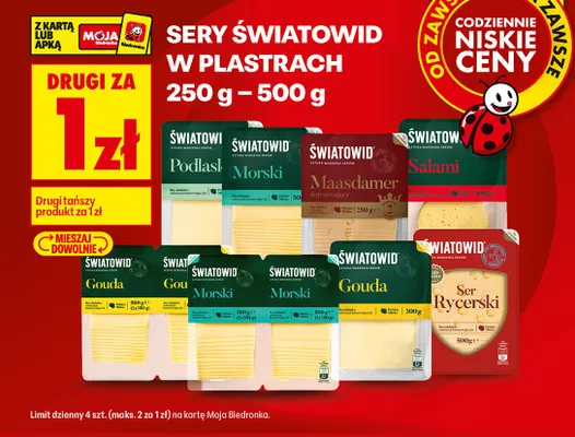 Ser Rycerski w plastrach Światowid promocja w Biedronka