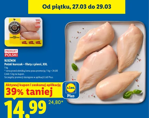 Polski kurczak - filety z piersi promocja w Lidl