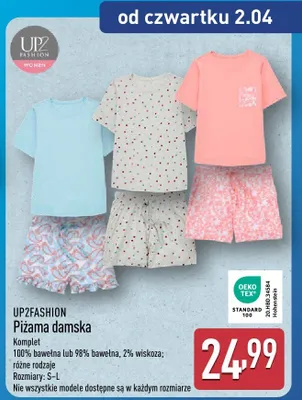 Piżama damska promocja w Aldi