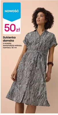 Sukienka damska z wysoką zawartością wiskozy promocja w Pepco