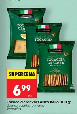 Focaccia cracker Gusto Bello paprika promocja w Biedronka