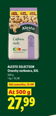Orzechy nerkowca Alesto Selection XXL promocja w Lidl