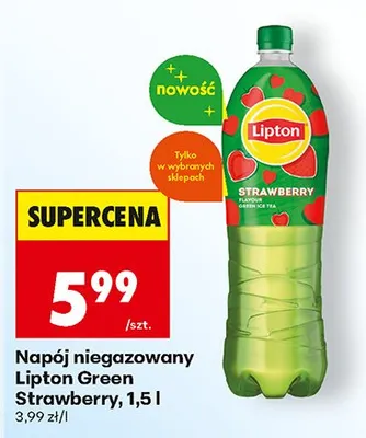 Napój niegazowany Green Strawberry promocja w Biedronka