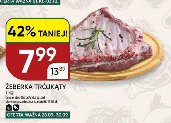 Żeberka trójkąty promocja w Chata Polska