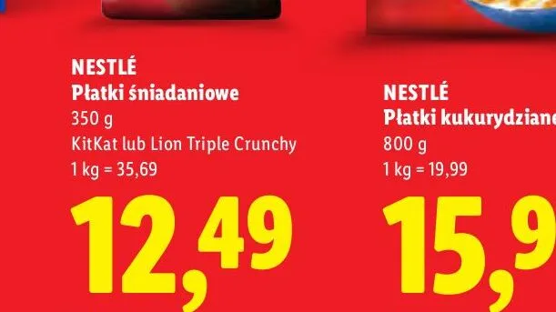 Płatki śniadaniowe KitKat promocja w Lidl